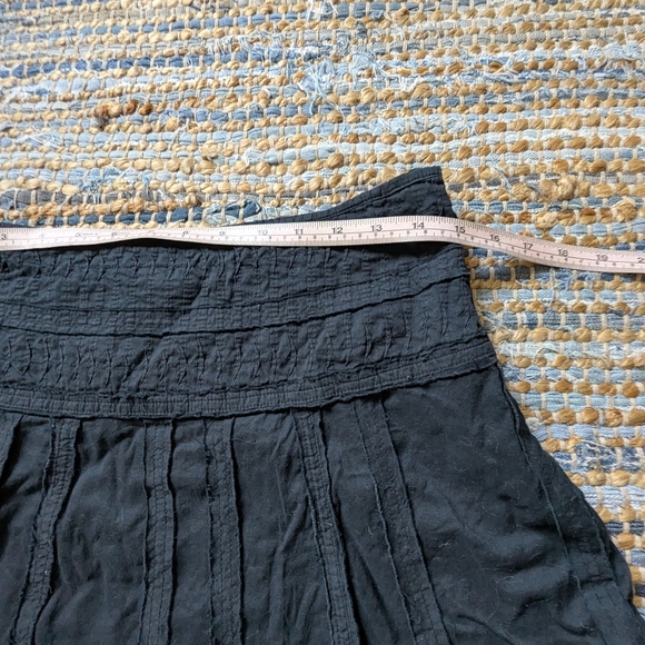 Prana Black Cotton Panel Mini Skirt 6 Beachy Indie Sleaze Minimalist Casual Side - Picture 4 of 8